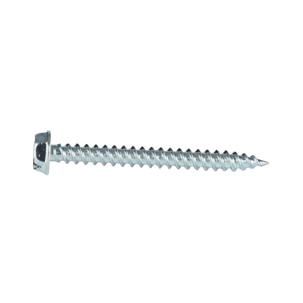 TP-10516X2TP250 - #10 (5/16" Hex) X 2" Hex Washer Head Slot Sharp Point Tapping Screw Zinc Plated