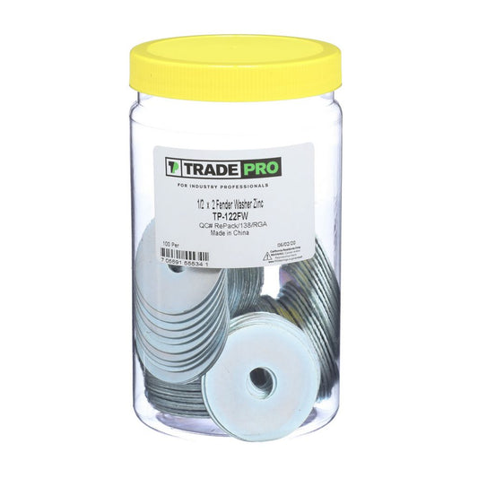 TP-122FW - Fender Washer Zin 1/2" x 2"c (Jar of 100)