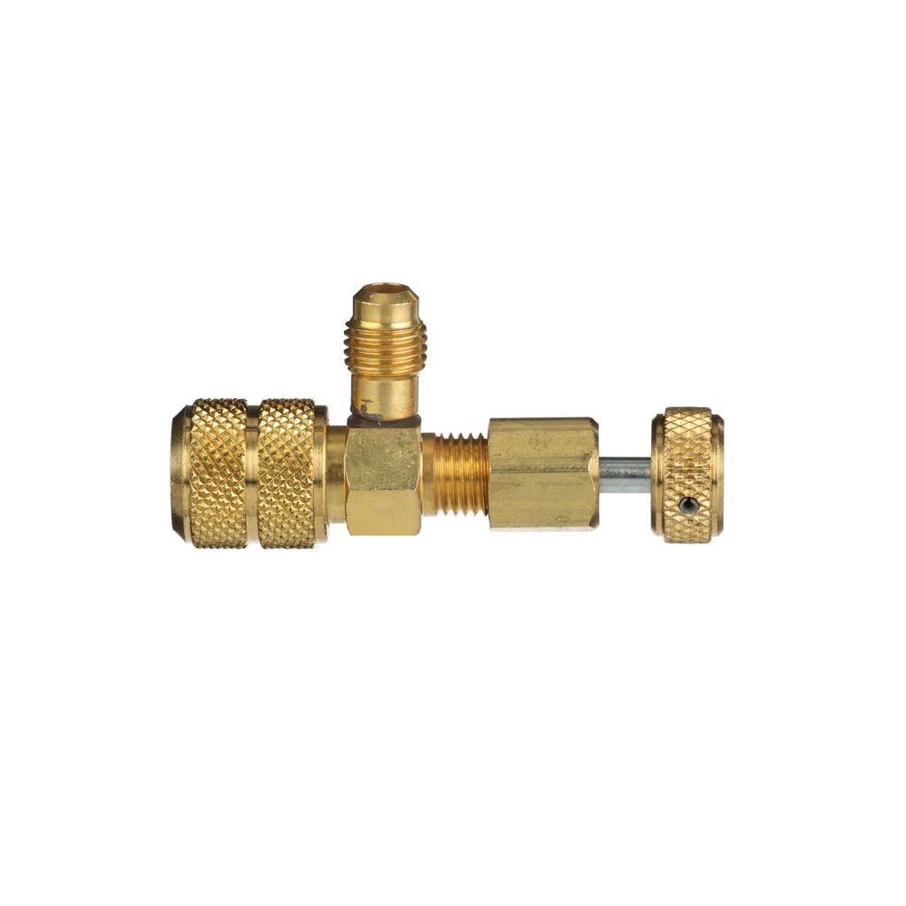 TP-2080 - 5/16" Female Flare Compact Thumbscrew Core Depressor With 1/4" Male Flare Access Port