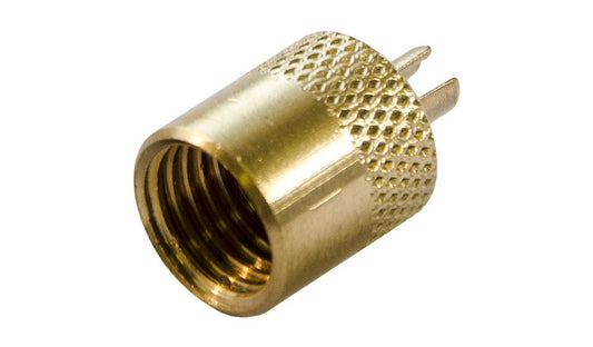 TP-2250/25 - 1/4" Flare Heavy-Duty Round Brass Cap With Neoprene O-Ring Seal and Core Wrench on Top - 25 Pack