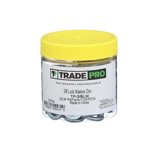 TP-3/8LW - Lock Washer Zinc 3/8" (Jar of 100)