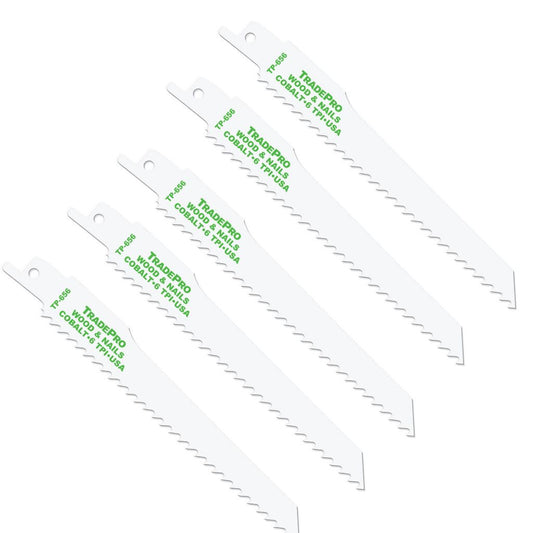 TP-656 - Bi-Metal Reciprocating Saw Blade 6" x 3/4" x .050 with 6 TPI) (5 Blades Per Pack)