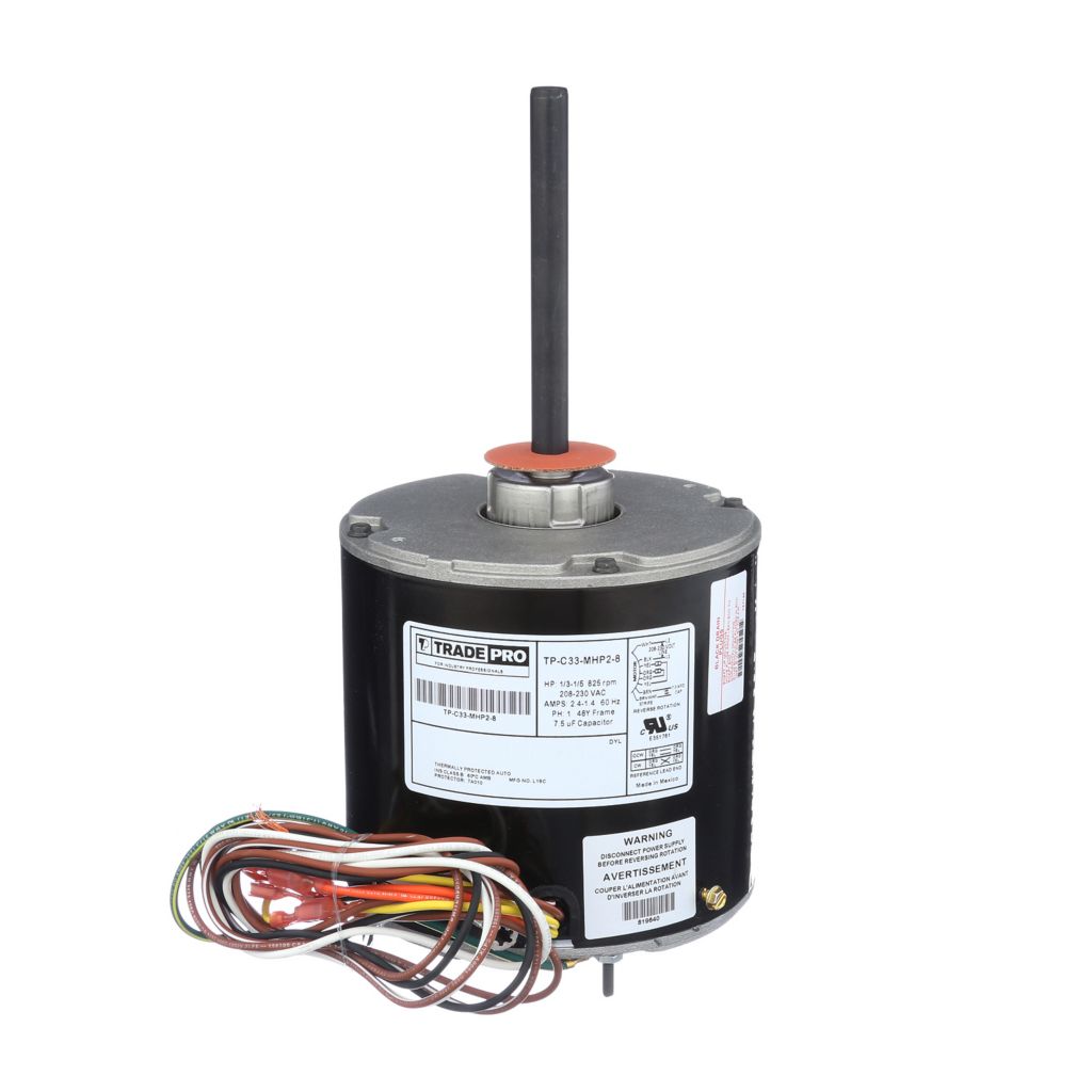 Tp C33 TP-C33-MHP2-8 - Condenser Fan Motor 1/6 - 1/3 HP 208/230V 825 RPM 1-Sp ...