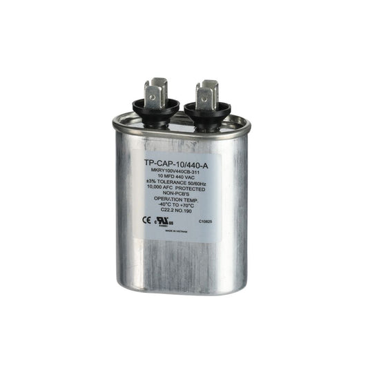 TP-CAP-10/440-A - 10MFD 440VAC Oval Run Capacitor