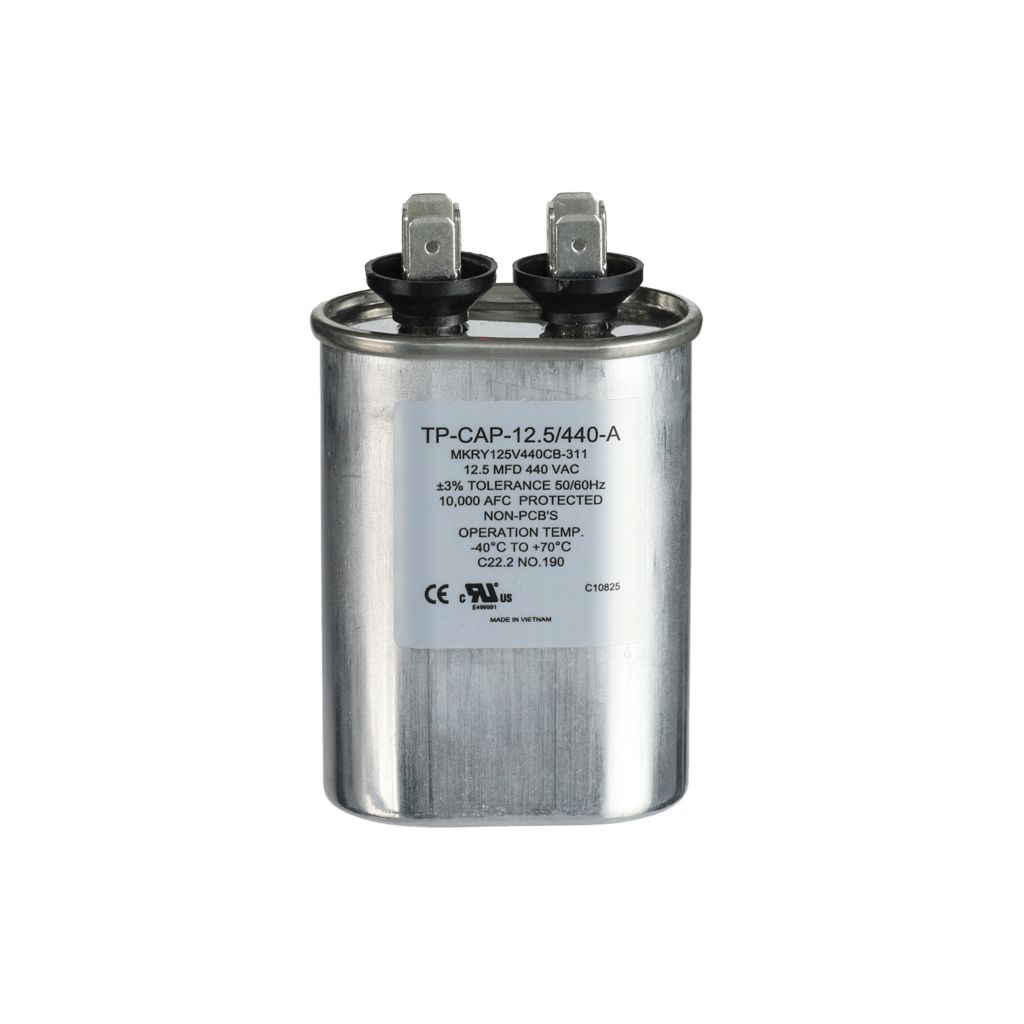 TP-CAP-12.5/440-A - 12.5MFD 440VAC Oval Run Capacitor
