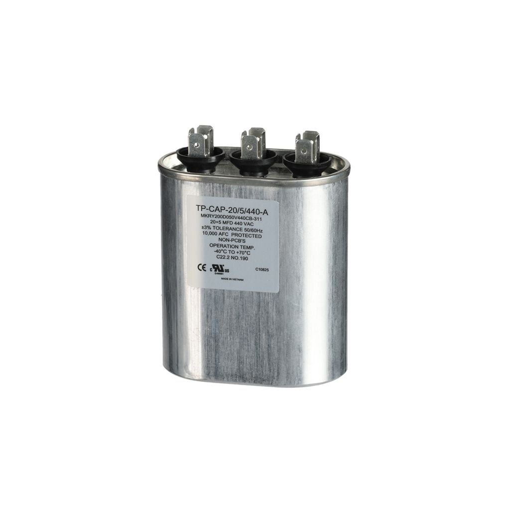 TP-CAP-20/5/440-A - 20+5MFD 440VAC Oval Run Capacitor