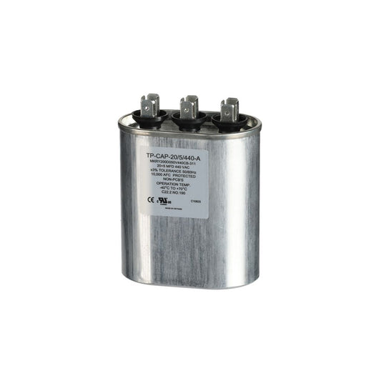 TP-CAP-20/5/440-A - 20+5MFD 440VAC Oval Run Capacitor