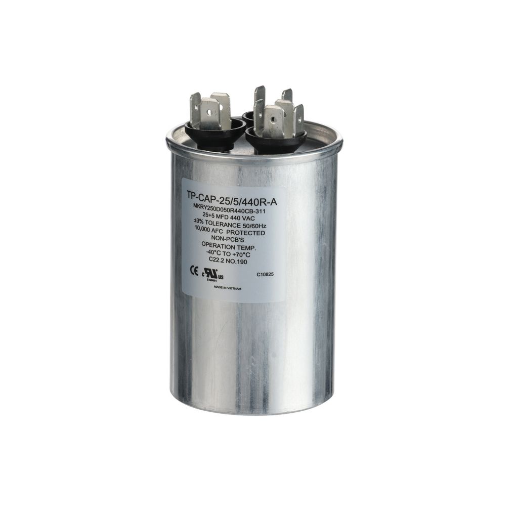 TP-CAP-25/5/440R-A - 25+5MFD 440VAC Round Run Capacitor