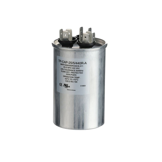 TP-CAP-25/5/440R-A - 25+5MFD 440VAC Round Run Capacitor