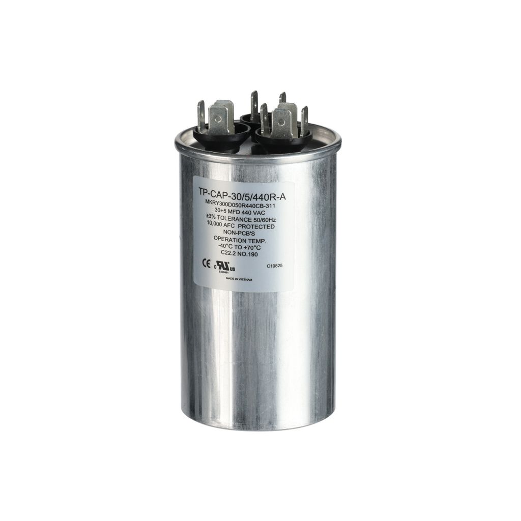 TP-CAP-30/5/440R-A - 30+5MFD 440VAC Round Run Capacitor