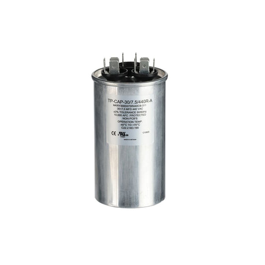 TP-CAP-30/7.5/440R-A - 30+7.5MFD 440VAC Round Run Capacitor