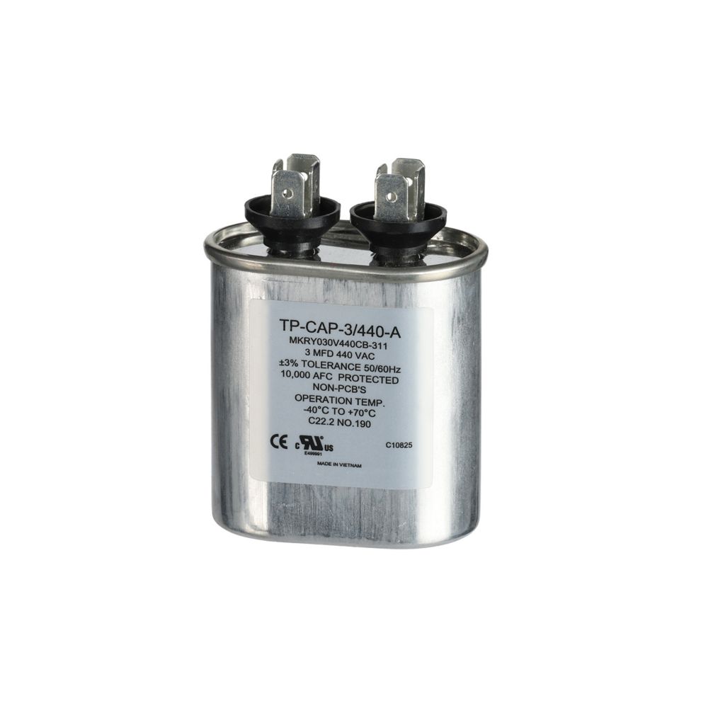 TP-CAP-3/440-A - 3MFD 440VAC Oval Run Capacitor