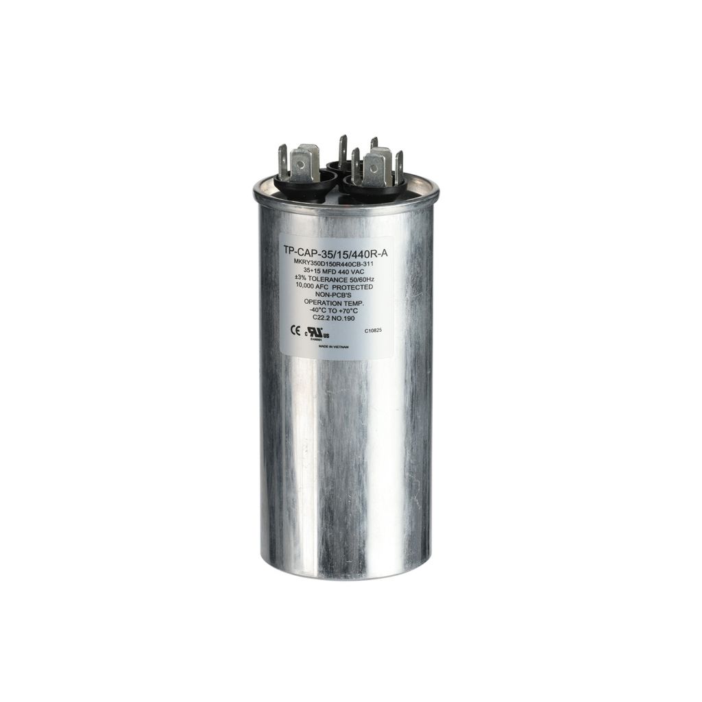 TP-CAP-35/15/440R-A - 35+15MFD 440VAC Round Run Capacitor