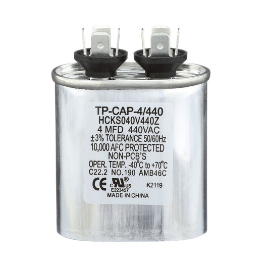 TP-CAP-4/440 - Oval Run Capacitor 4 MFD 440 VAC