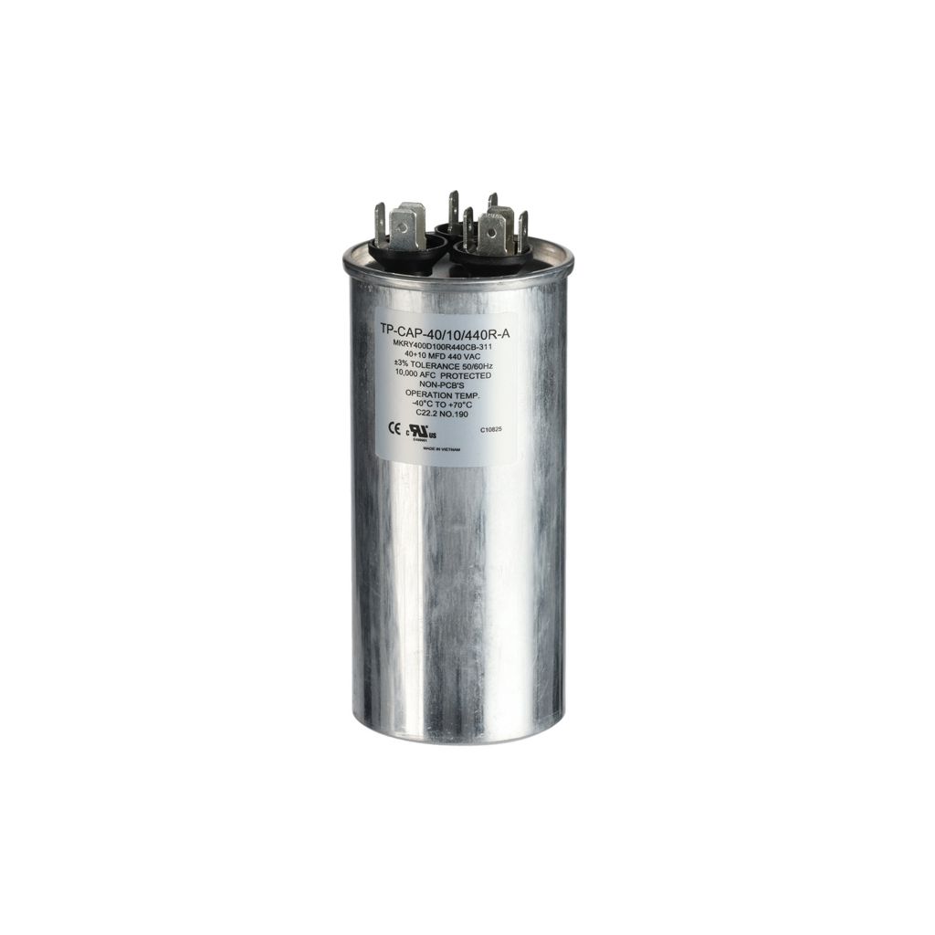 TP-CAP-40/10/440R-A - 40+10MFD 440VAC Round Run Capacitor