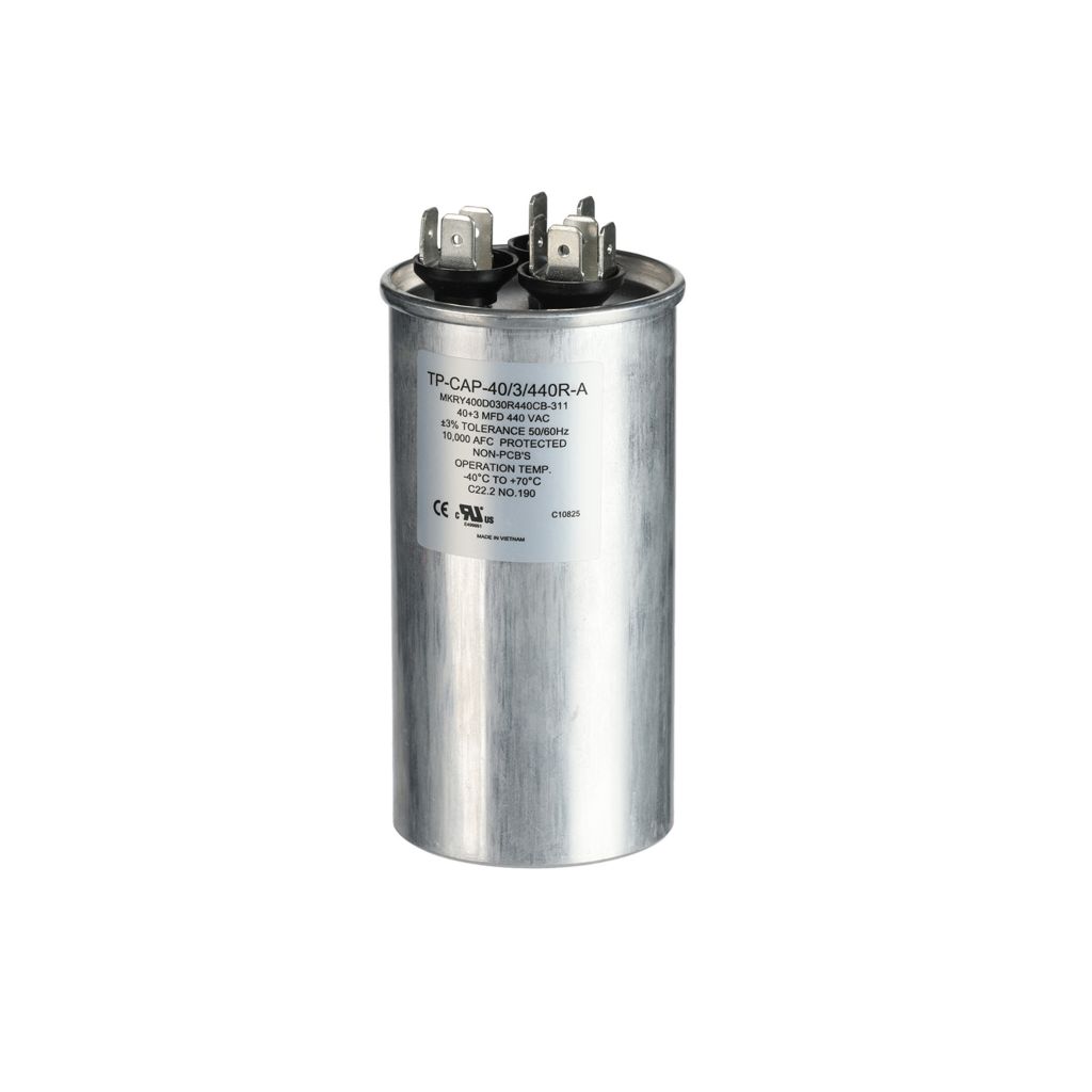 TP-CAP-40/3/440R-A - 40+3MFD 440VAC Round Run Capacitor