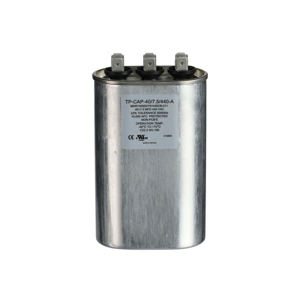 TP-CAP-40/7.5/440-A - 40+7.5MFD 440VAC Oval Run Capacitor