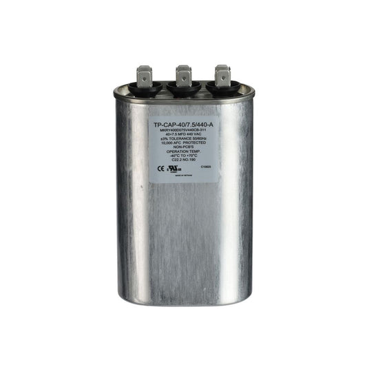TP-CAP-40/7.5/440-A - 40+7.5MFD 440VAC Oval Run Capacitor