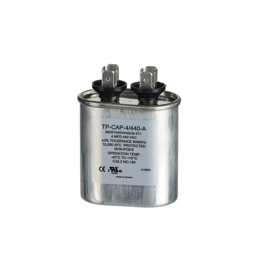 TP-CAP-4/440-A - 4MFD 440VAC Oval Run Capacitor
