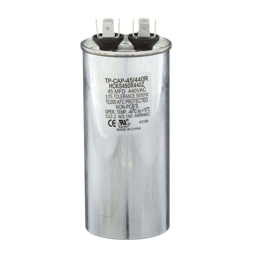 JARD 40+5 MFD Dual Run Capacitor Replacement - 370/440VAC For Carrier HVAC Systems