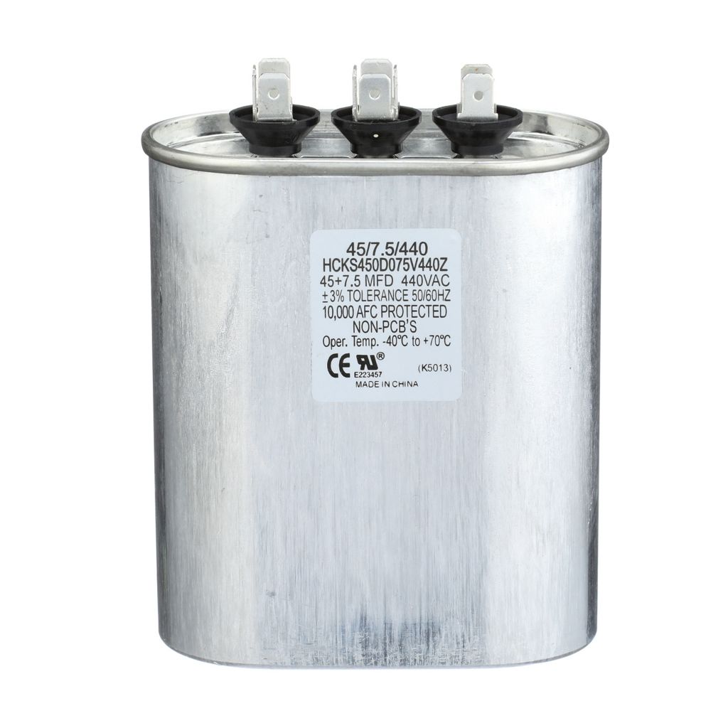 TP-CAP-45/7.5/440 - Oval Run Capacitor 45+7.5 MFD 440 VAC – tradeprohvac