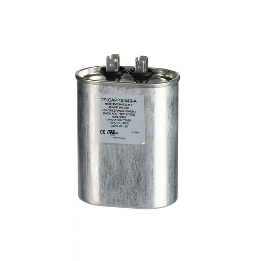 TP-CAP-45/440-A - 45MFD 440VAC Oval Run Capacitor