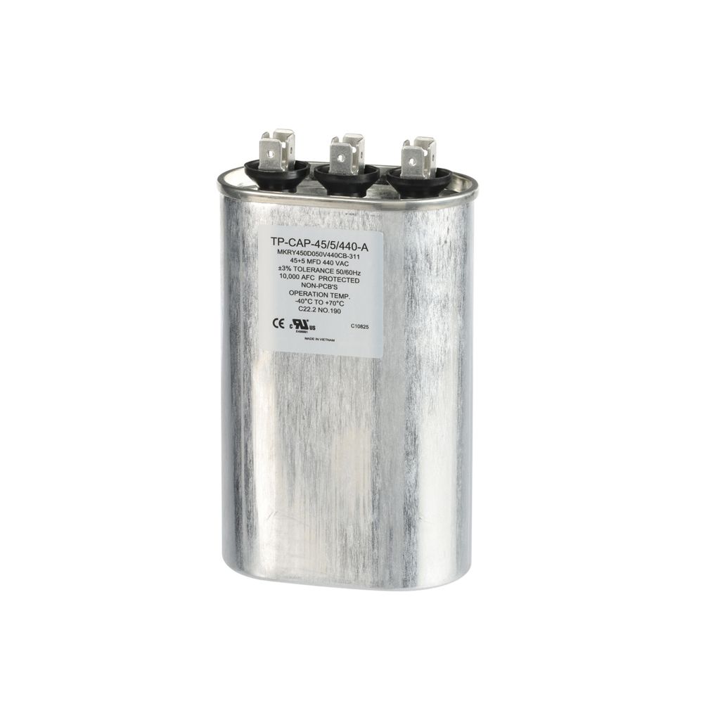 TP-CAP-45/5/440-A - 45+5MFD 440VAC Oval Run Capacitor