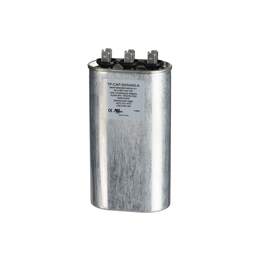 TP-CAP-50/5/440-A - 50+5MFD 440VAC Oval Run Capacitor