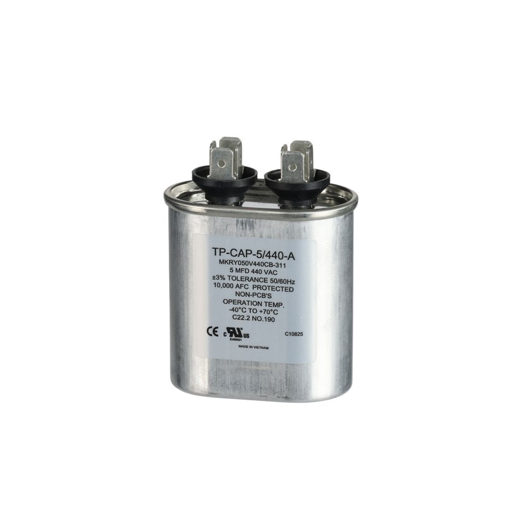 TP-CAP-5/440-A - 5MFD 440VAC Oval Run Capacitor