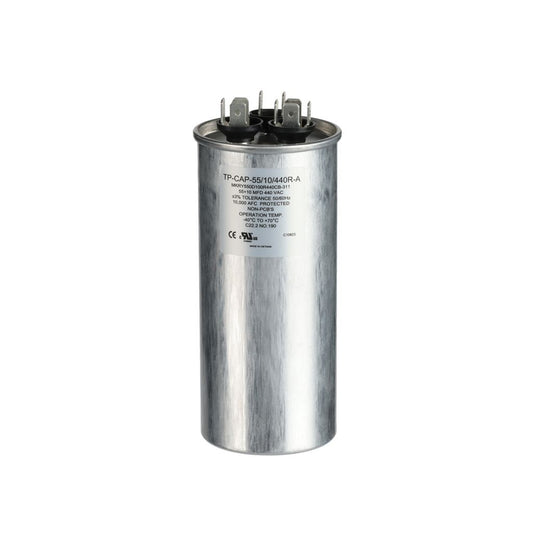 TP-CAP-55/10/440R-A - 55+10MFD 440VAC Round Run Capacitor