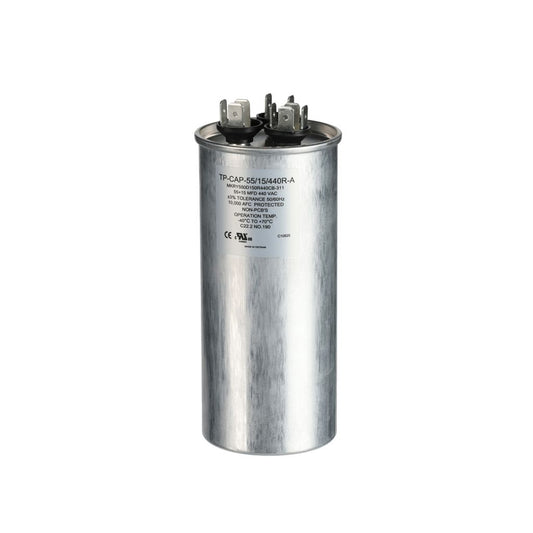 TP-CAP-55/15/440R-A - 55+15MFD 440VAC Round Run Capacitor