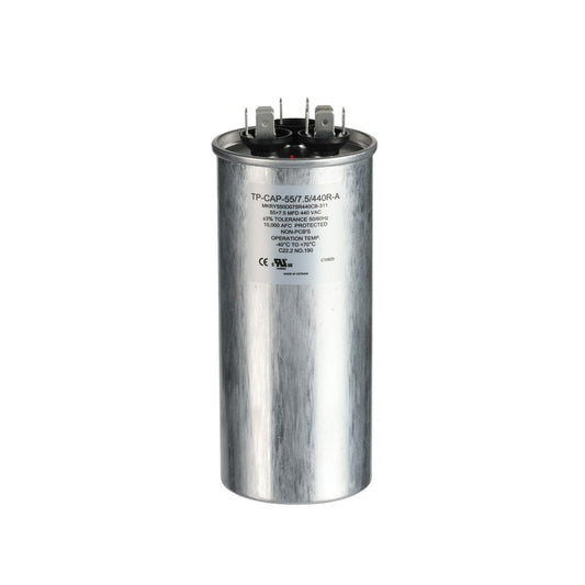 TP-CAP-55/7.5/440R-A - 55+7.5MFD 440VAC Round Run Capacitor