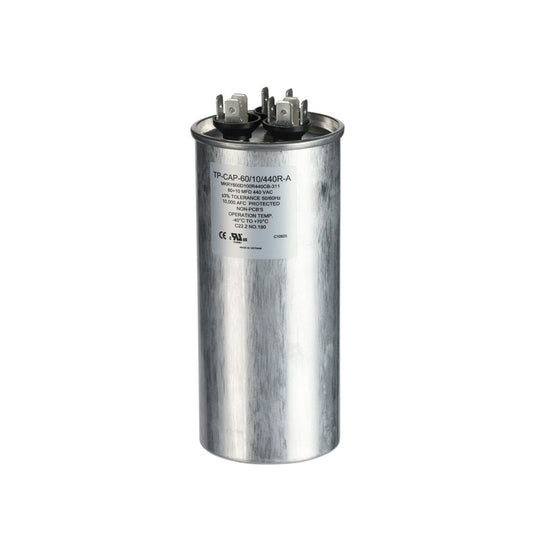 TP-CAP-60/10/440R-A - 60+10MFD 440VAC Round Run Capacitor