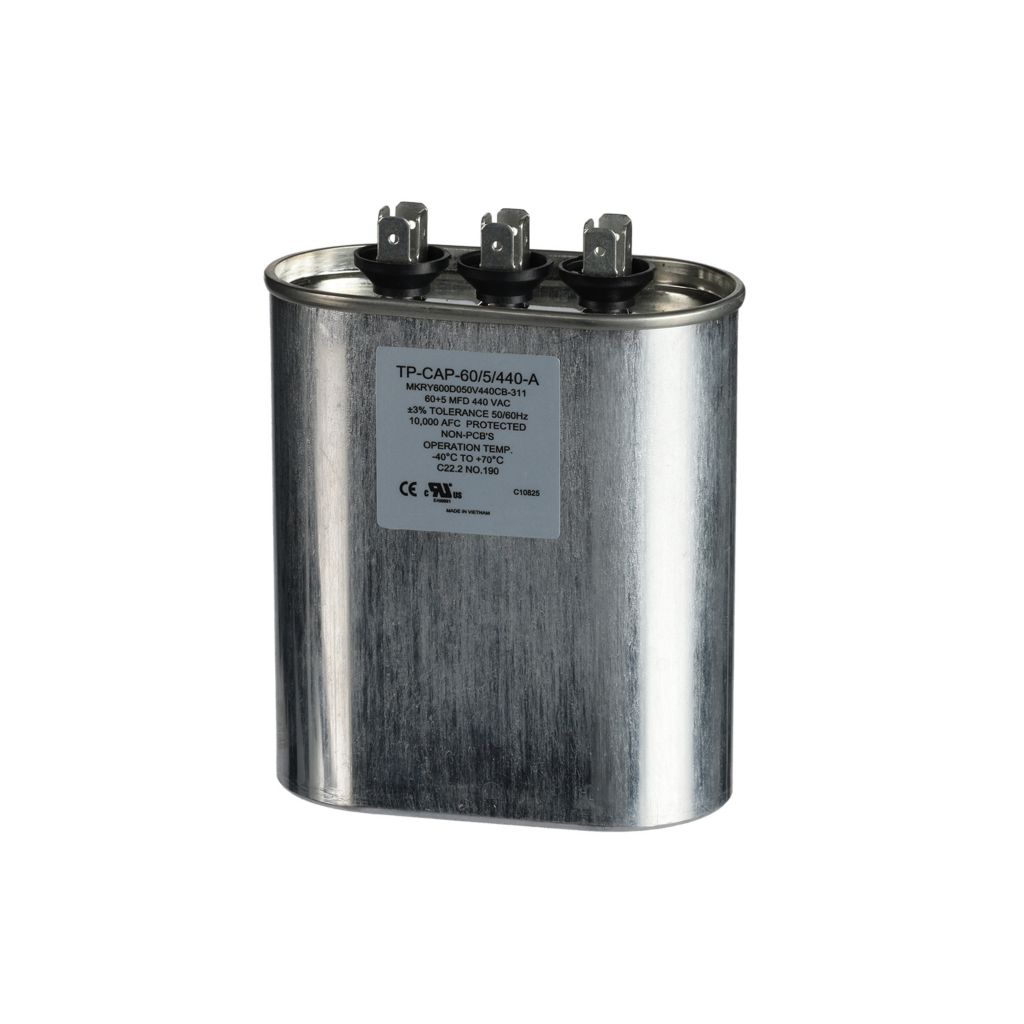 TP-CAP-60/5/440-A - 60+5MFD 440VAC Oval Run Capacitor