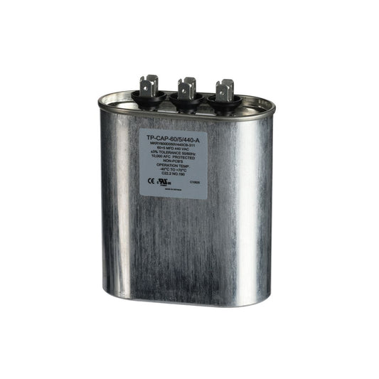 TP-CAP-60/5/440-A - 60+5MFD 440VAC Oval Run Capacitor