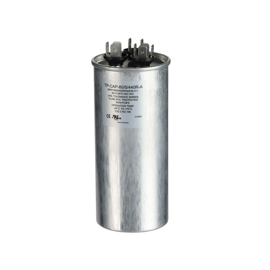 TP-CAP-60/5/440R-A - 60+5MFD 440VAC Round Run Capacitor