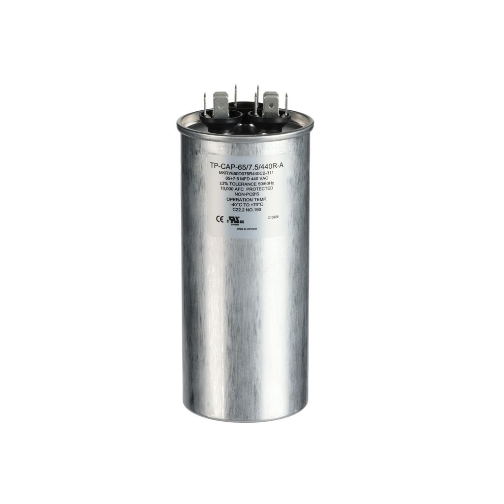 TP-CAP-65/7.5/440R-A - 65+7.5MFD 440VAC Round Run Capacitor