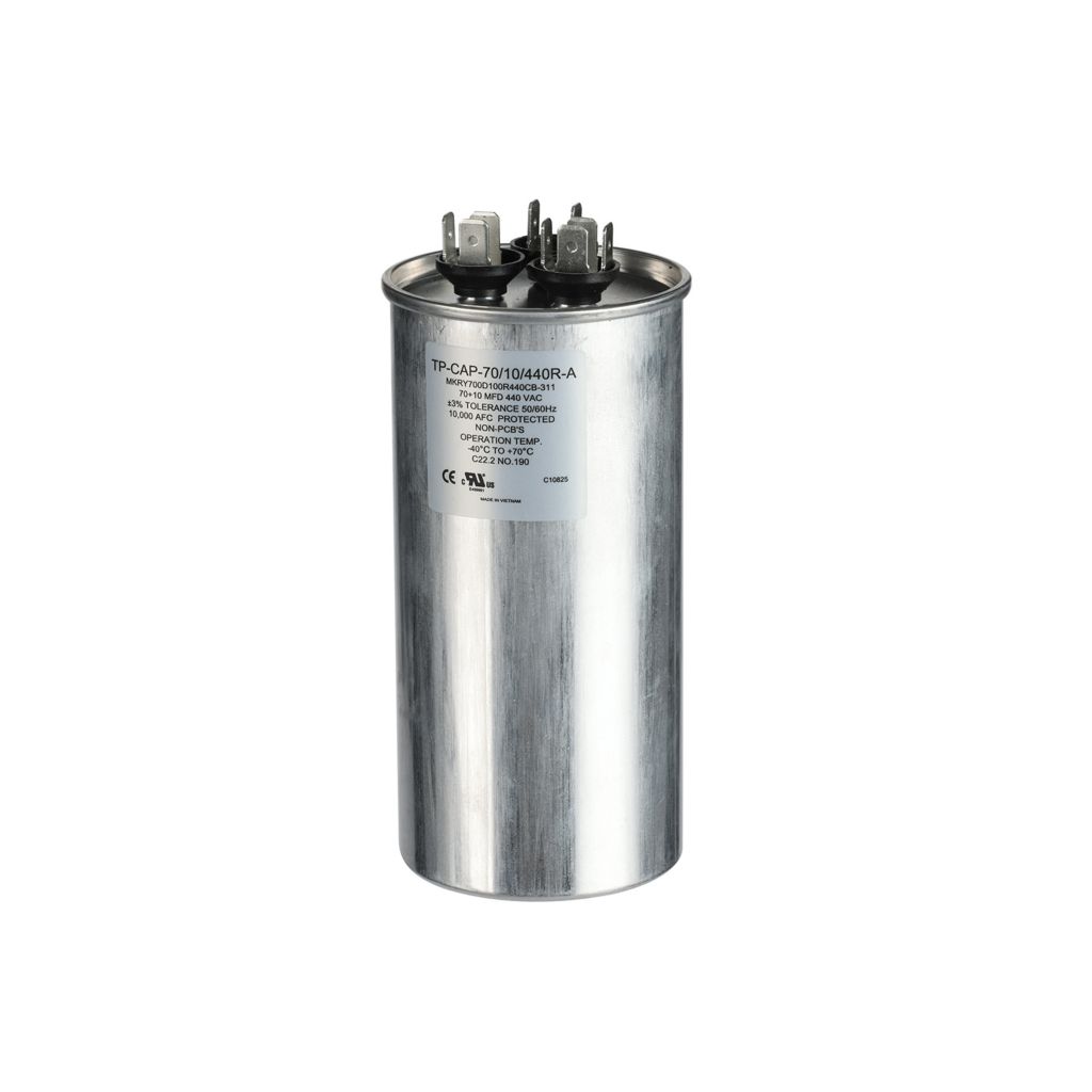 TP-CAP-70/10/440R-A - 70+10MFD 440VAC Round Run Capacitor