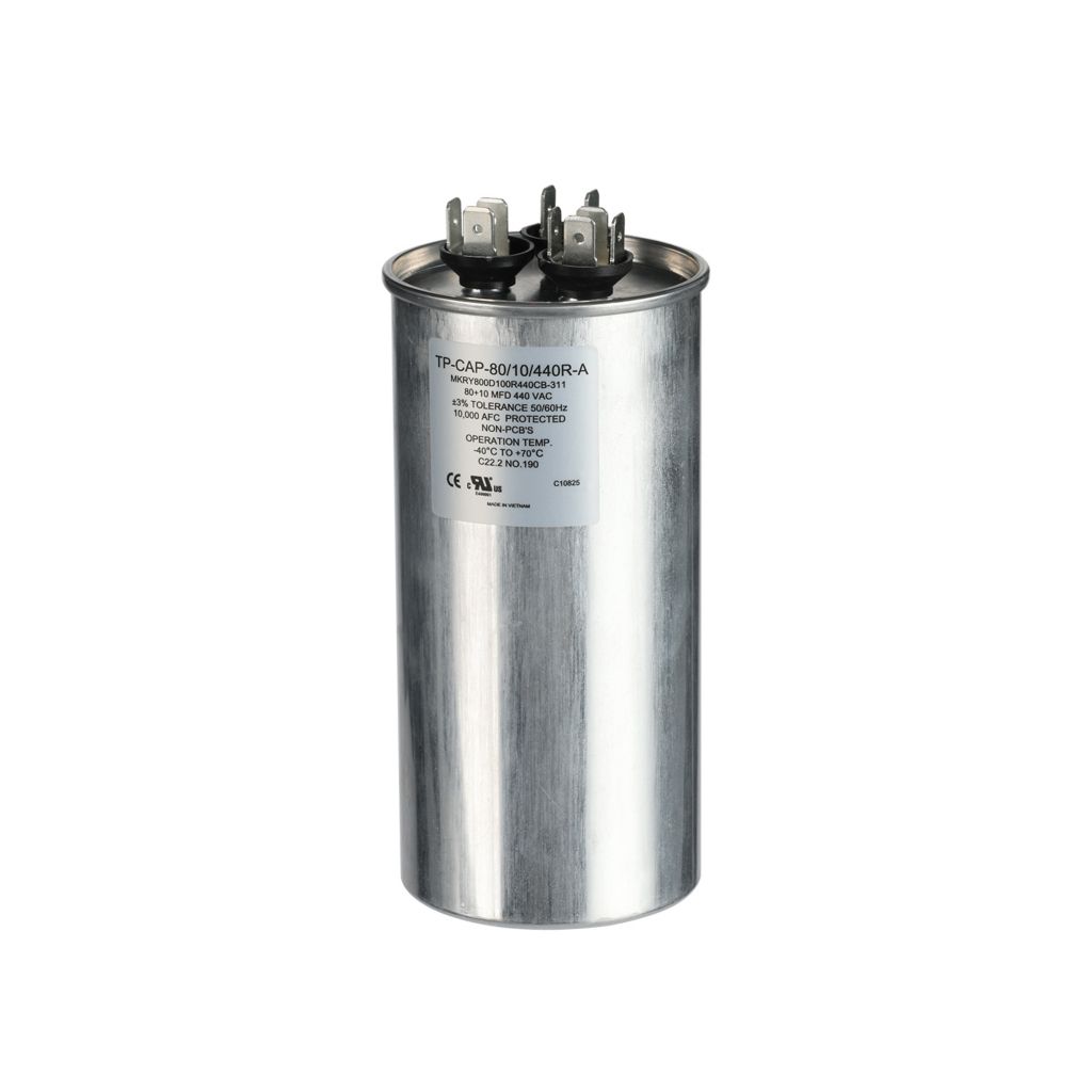 TP-CAP-80/10/440R-A - 80+10MFD 440VAC Round Run Capacitor