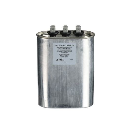 TP-CAP-80/7.5/440-A - 80+7.5MFD 440VAC Oval Run Capacitor
