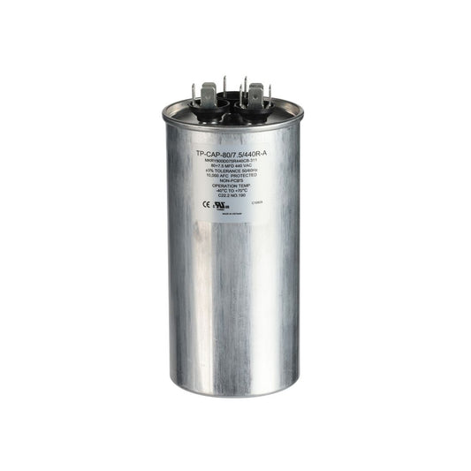 TP-CAP-80/7.5/440R-A - 80+7.5MFD 440VAC Round Run Capacitor