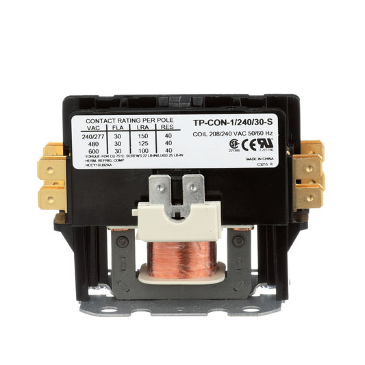 TP-CON-1/240/30-S - 1 Pole - 240V - 30 Amp Contactor with Screws