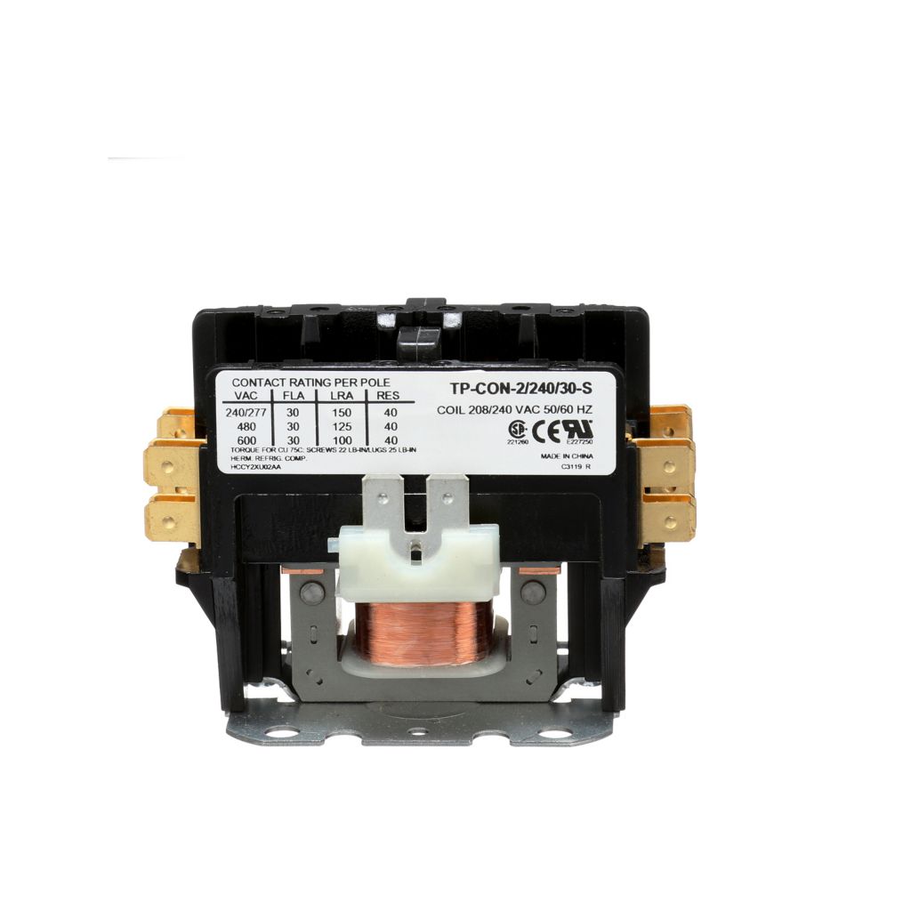 TP-CON-2/240/30-S - 2 Pole - 240V - 30 Amp Contactor with Screws