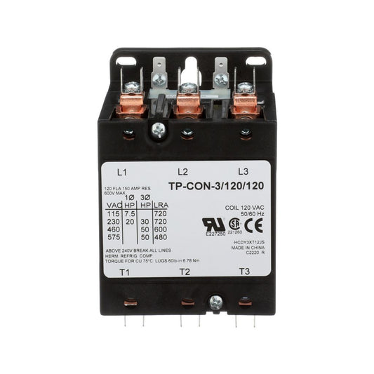 TP-CON-3/120/120 - 3 Pole - 120V - 120 Amp Contactor