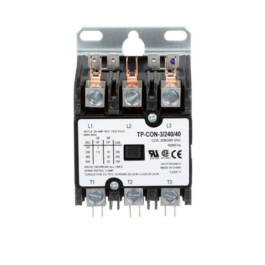 TP-CON-3/240/40 - 3 Pole - 240V - 40 Amp Contactor