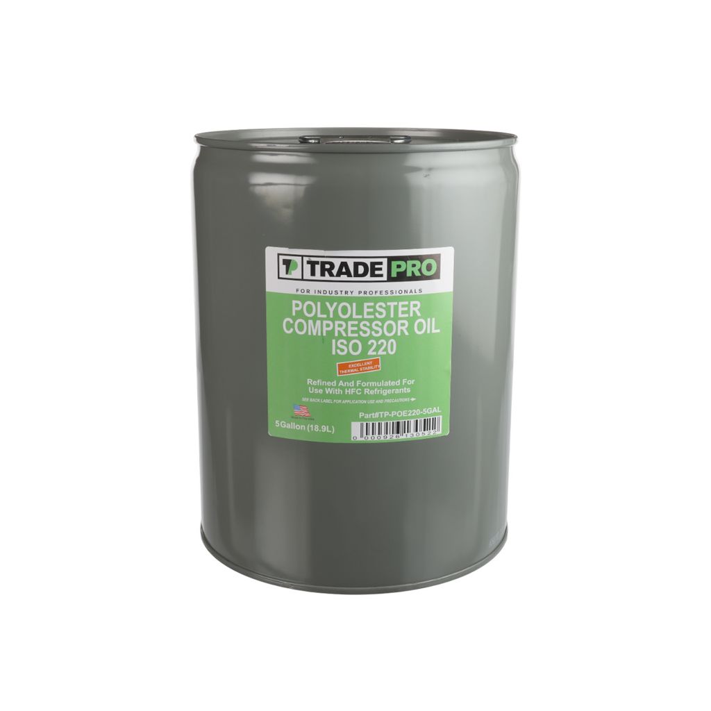 TP-POE220-5GAL - ISO GRADE 220 Polyol Ester Refrigeration Compression (POE) Oil (5 Gallon)