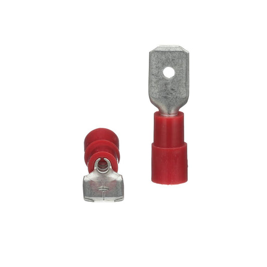 TP-TERM-RQDM250 - Male Insulated Quick Disconnect, Red - 100/PK