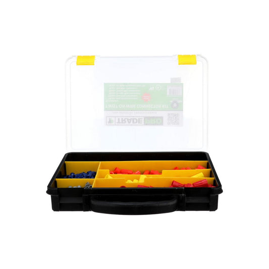 TP-TWISTONKIT - Wire Nut Assortment Kit: 100 pcs Gray & Blue, 90 pcs Orange, 60 pcs Yellow, and 50 pcs Red & N & B Cable Ties