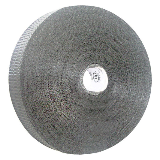 TP-WEBBINGSTRAPSV - Duct Strap Webbing 1-3/4" x 100 yd. (300') - Silver, UL 2043 Approved